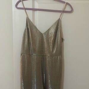 Lulus disco fever metallic jumpsuit! Size large, new with tags!
